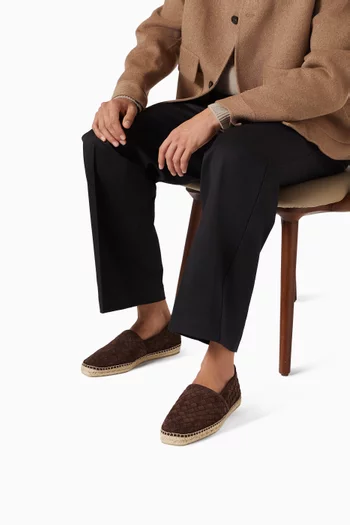 Braided Porto Espadrilles in Suede