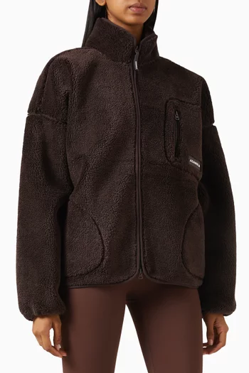 Oversized Zip Jacket in Fleece