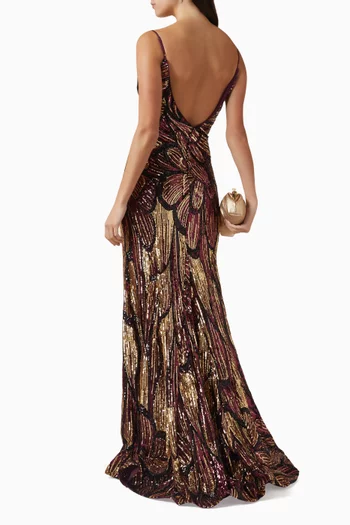 Sequin-embellished Mermaid Gown