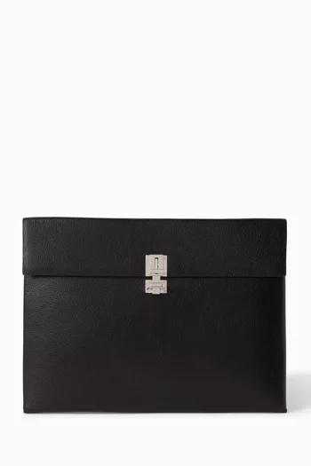 Document Holder in Grained Leather