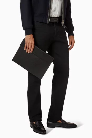 Document Holder in Grained Leather