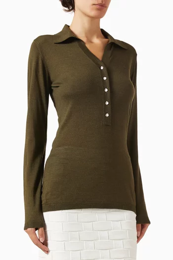 Austine Knit Top in Wool & Silk