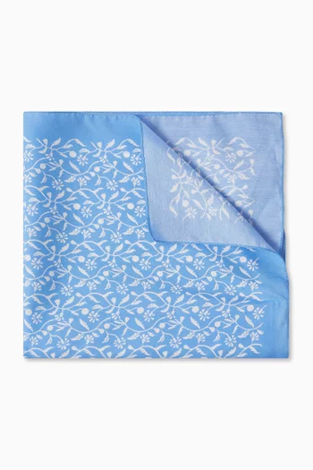 Floral-print Bandana in Cotton-silk