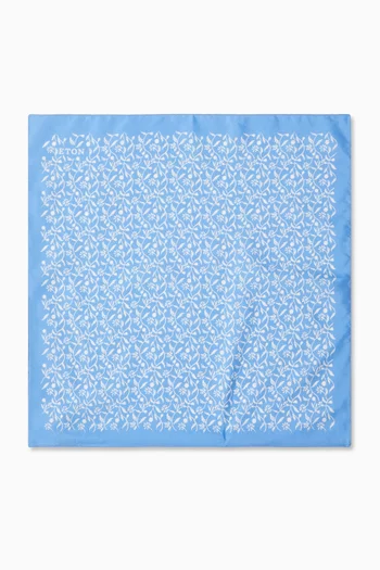 Floral-print Bandana in Cotton-silk