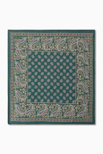 Double-face Pocket Square in Wool