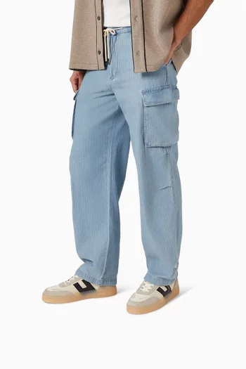 London Side Logo Sneakers in Faux Leather