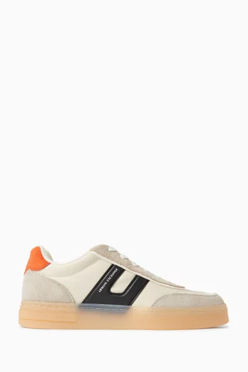 London Side Logo Sneakers in Faux Leather