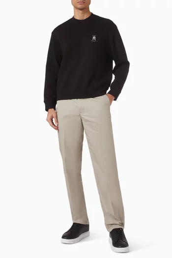 AX Logo Sweatshirt in Bonded-stretch Cotton
