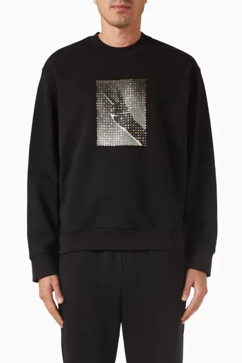 Graphic Sweatshirt in Cotton