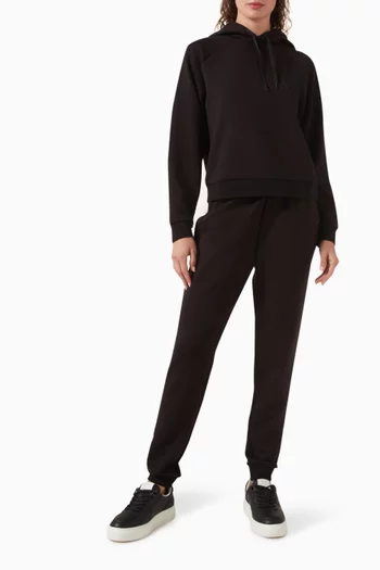 Glitter Logo Hoodie in Viscose-blend