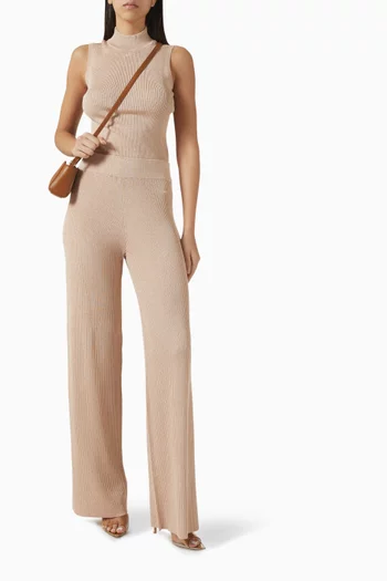 بلوزة منسوجة بلا أكمام قماش معالج