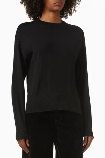 سترة بفتحة رقبة مستديرة نسيج