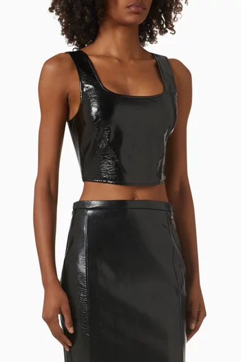 Cropped Top in Leather