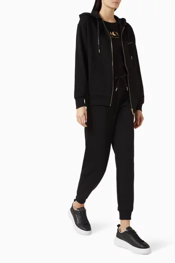 بنطال رياضي مزيج قطن بشعار الماركة