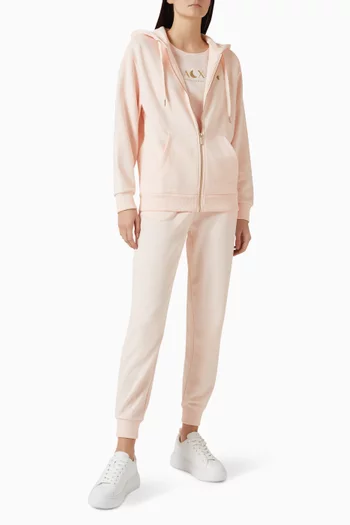 بنطال رياضي مزيج قطن بشعار الماركة