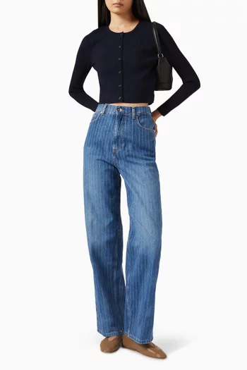 Striped Pants in Denim