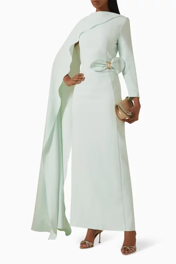 Cape-style Maxi Dress