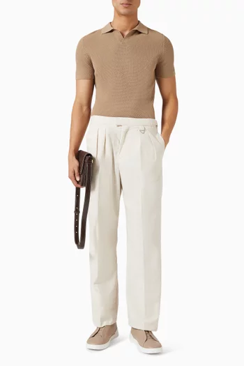 تي شيرت بولو منسوج من القطن