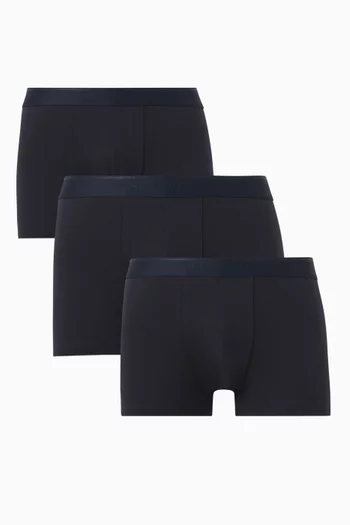 Trunks in Stretch Cotton, Set of 3