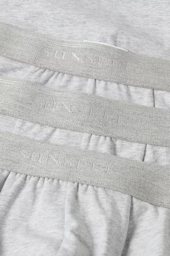 Trunks in Stretch Cotton, Set of 3