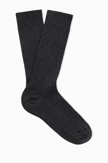 Ribbed Socks in Cotton-blend