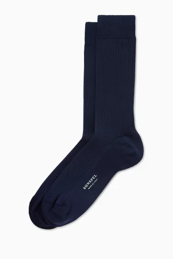 Ribbed Socks in Cotton-blend