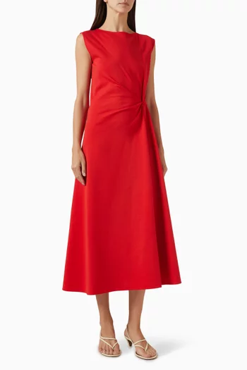 Twist-detail Midi Dress