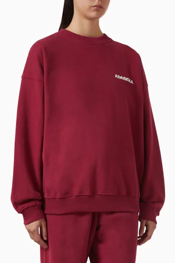 سويت شيرت بقصة فضفاضة قطن