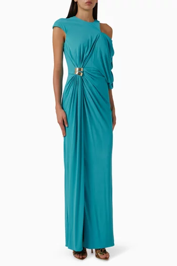 Cut-out Shoulder Maxi Dress