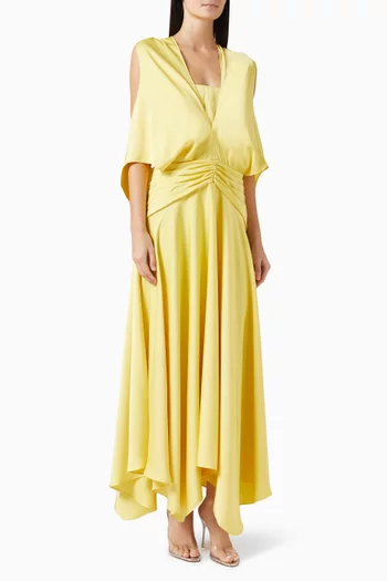 Cut-out Shoulder Maxi Dress