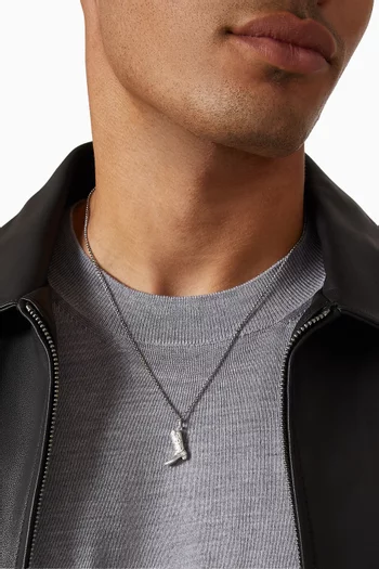 Cowboy Boot Necklace in Sterling Silver