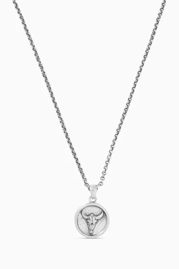 Bull Necklace in Sterling Silver