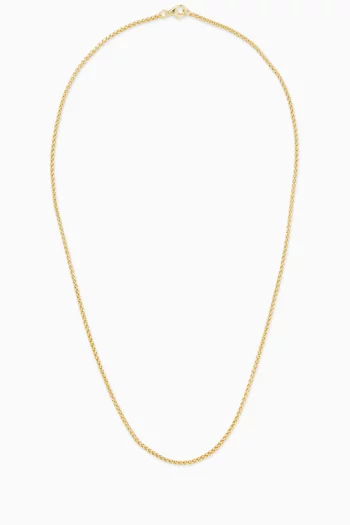 Wheat Chain in 14kt Gold-plated Silver