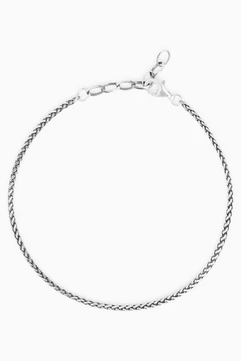 Wheat Chain Bracelet in Sterling Silver