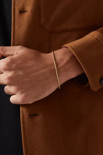 Wheat Chain Bracelet in 14kt Gold-plated Silver