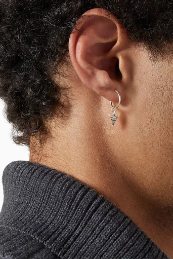 Bull Single Earring in Sterling Silver