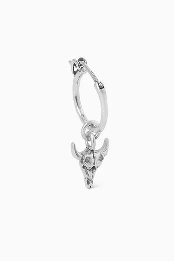 Bull Single Earring in Sterling Silver
