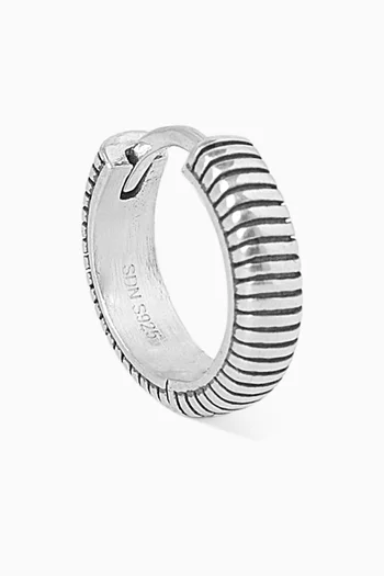 Lasso Single Hoop Earring in Sterling Silver
