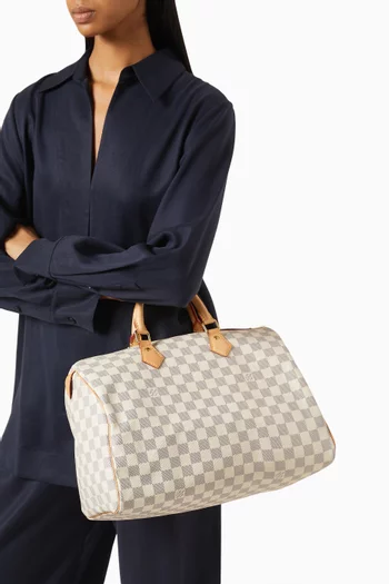 Speedy 35 Bag in Damier Azur Canvas