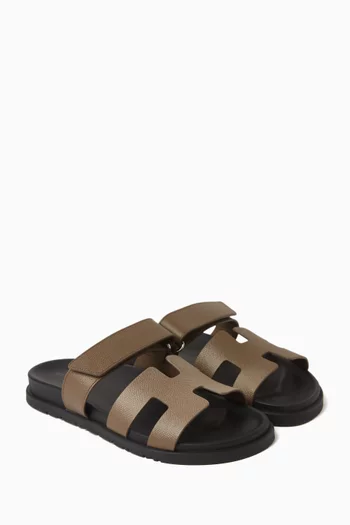 Unused Chypre Sandals in Epsom Leather, EU 38