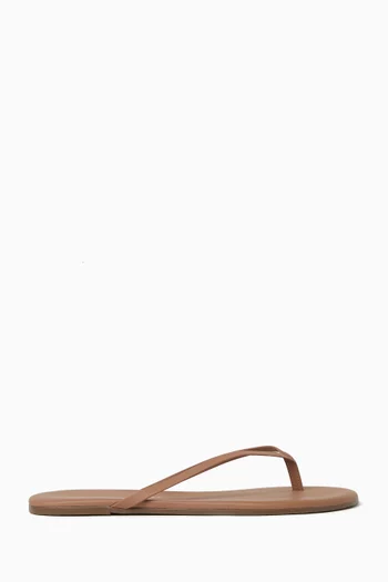 Foundations Matte Flip Flops in Leather
