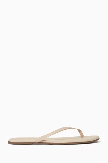 Foundations Matte Flip Flops in Leather