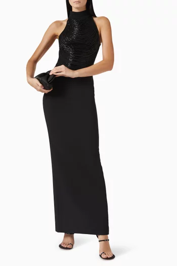 فستان بورشيا مطرز بالخرز