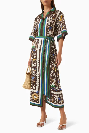 تنورة ماروك بتصميم ملفوف كتان