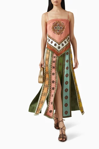 تنورة كونتينا بفتحة فيسكوز