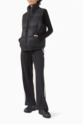 بلوزة لينون بياقة عالية جيرسيه مضلع