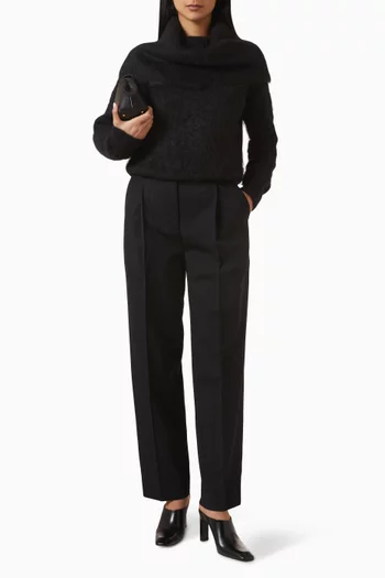 Funnel Knit Sweater in Alpaca Blend