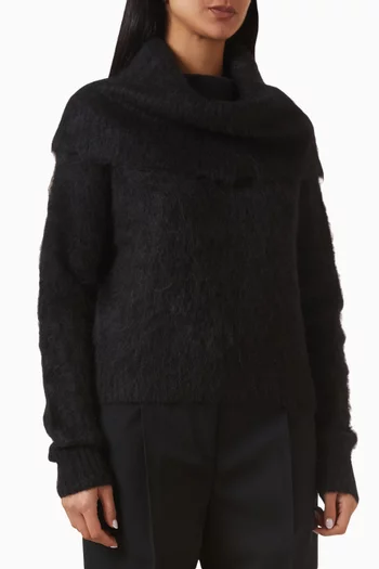 Funnel Knit Sweater in Alpaca Blend