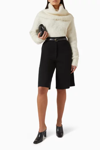 Funnel Knit Sweater in Alpaca Blend