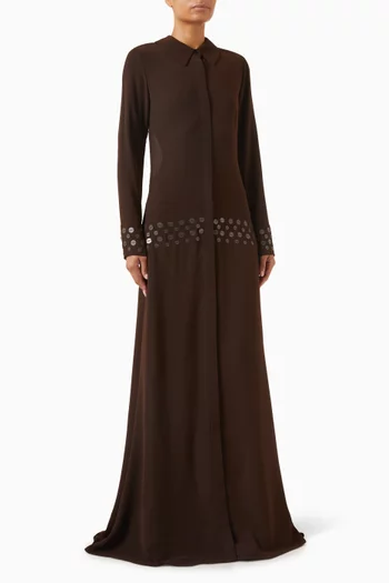 فستان بالوما بظهر مكشوف كريب